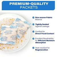 15 paquets de 20 grammes de gel de silice déshydratant, sachets absorbants d'humidité non toxiques et sans danger pour les aliments, pour appareils photo, armoires et rangements
