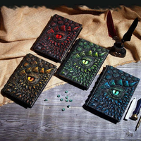 Cuaderno de Dragón de un Ojo para Regalos Festivos, Cuaderno de Alta Calidad con Grabado 3D de Dragón, Artesanía en Resina