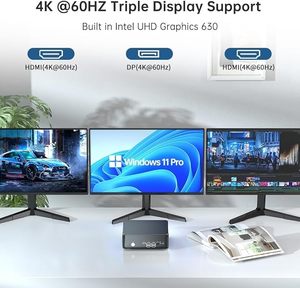 มินิพีซีแกน I9-9880H 8C/16T 4.8GHz 64G DDR4 2T SSD กราฟิกแบบบูรณาการสำหรับธุรกิจ Windows 11 Pro DP * 1*2 K 60Hz Triple - Product Image 3