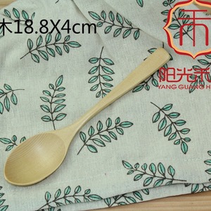 Wooden <b>Spoon</b> Set Round Handle Natural Wood Color Eco-Friendly <b>Coffee</b> Tea Utensil - Product Image 3