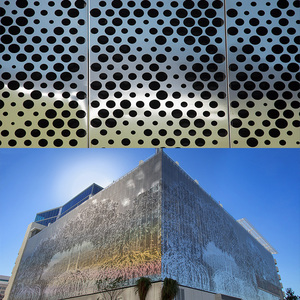 Système de bardage mural en aluminium perforé, <span class=keywords><strong>façade</strong></span> moderne, couleur personnalisée, panneau solide, pour villa, hall, <span class=keywords><strong>extérieur</strong></span>, imperméable - Product Image 3
