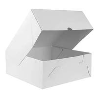 Vente en gros d'usine, boîtes à gâteaux carrées classiques blanches de différentes tailles, boîtes à gâteaux personnalisées 10x10x5 pouces