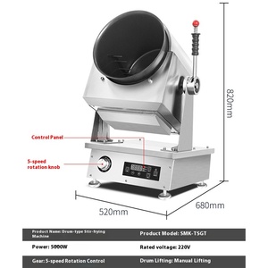 Aço Inoxidável 304 Automático Inteligente Stir-Fry Máquina Drum <span class=keywords><strong>Pot</strong></span> Fried Rice Noodles <span class=keywords><strong>Pasta</strong></span> Máquina De Cozinha Automática - Product Image 4