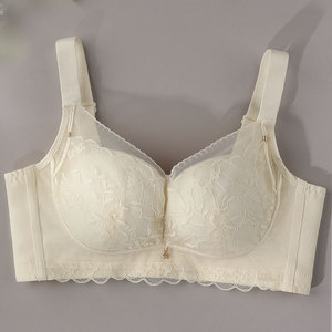 Soutien-gorge push-up floral en spandex/nylon soyeux anti-affaissement pour femme, bonnet 3/4, sans armatures latérales, dentelle fine sexy, petite <span class=keywords><strong>poitrine</strong></span>, sans armatures - Product Image 6