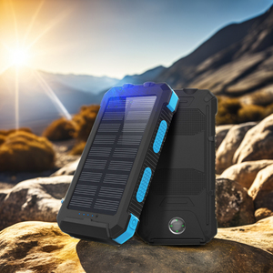Banque d'alimentation <span class=keywords><strong>solaire</strong></span> double USB 20000mAh avec écran LED, <span class=keywords><strong>chargeur</strong></span> de <span class=keywords><strong>batterie</strong></span> étanche, <span class=keywords><strong>chargeur</strong></span> externe <span class=keywords><strong>portable</strong></span> pour téléphone mobile, OEM 300G - Product Image 3