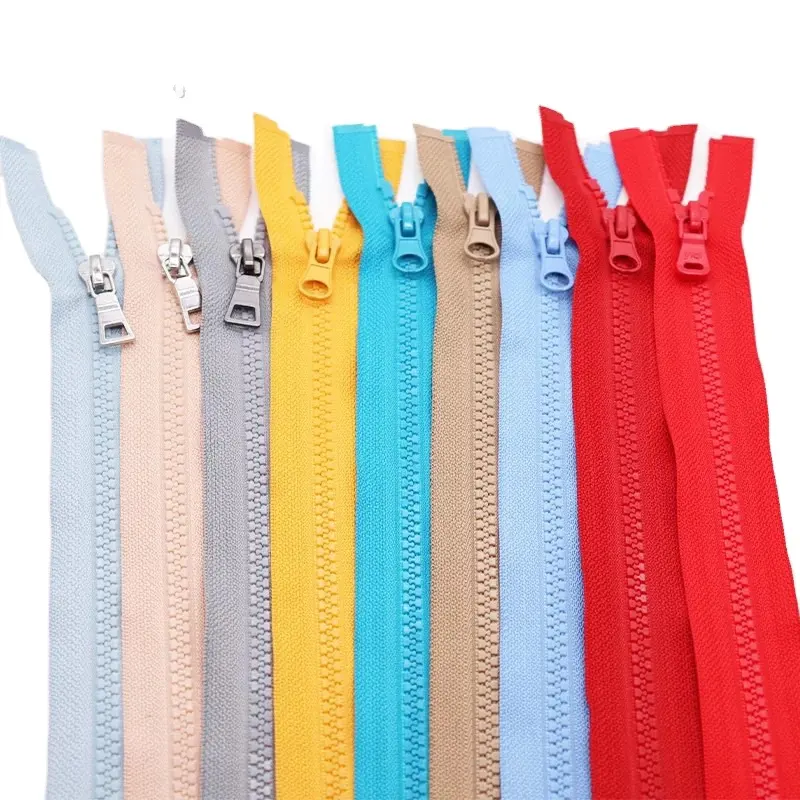 5 # alta qualidade vislon zipper plástico aberto terminou para roupas e bolsas
