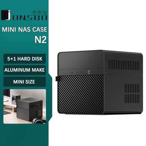 Hot N2 Aluminio <span class=keywords><strong>Mini</strong></span> <span class=keywords><strong>ITX</strong></span> NAS <span class=keywords><strong>Case</strong></span> Home Office Entretenimiento Juego Servidor de computadora Admite 5 Disco duro SFX Power PC Material - Product Image 2