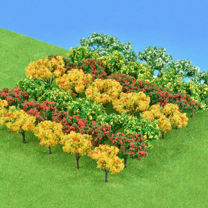 Arbres miniatures en plastique flexibles réalistes pour les chemins de fer modèles DIY Dioramas architecturaux Fairy Gardens Micro Landscape Sets - Product Image 3