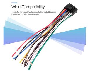 สายไฟ <span class=keywords><strong>RDBS</strong></span> 16 พิน สำหรับวิทยุสเตอริโอ Kenwood ชุดสายไฟรถยนต์สำหรับเปลี่ยนอะไหล่ - Product Image 3