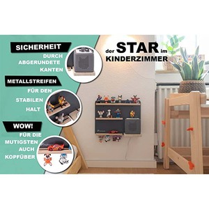 Ripiano <span class=keywords><strong>grigio</strong></span> quadrato per TONIE regale per Tonies e Tonie Box a 5 strati tipo in piedi installazione in legno - Product Image 2