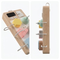 Jouet de simulation de prise électrique de style Montessori, formes multiples, prise électrique sécurisée, jouet éducatif en bois pour l'apprentissage des enfants