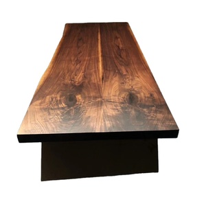 Mobili <span class=keywords><strong>per</strong></span> la Casa e Ristorante <span class=keywords><strong>Tavolo</strong></span> <span class=keywords><strong>da</strong></span> Pranzo in Legno con Lastra di Noce e Bordo Naturale - Product Image 2