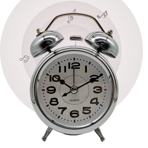 Retro bàn đồng hồ báo thức 3inch kim loại + ABS luminova kim hiển thị sóng phong trào chức năng báo lại - Product Image 4