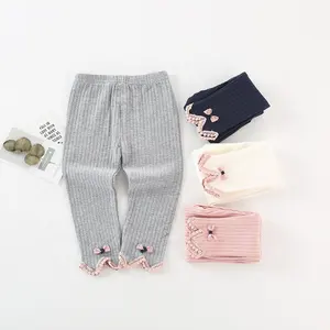 2020 Hot-selling Baby Girl Stretch Leggings Pants Spring and Autumn Toddler Child Knitting Trousers