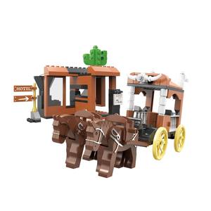 Bloques de Construcción de Plástico COGO al por Mayor, Tren de Bloques de Construcción, Ciudad Vaquera, Juguetes de Bloques - Product Image 3