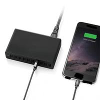 Chargeur USB rapide de bureau familial 60W 10 ports, alimentation murale multi-ports USB intelligents pour iPhone/iPad/Galaxy S23