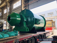 Broyeur à billes céramique d'occasion 2100*4500, type humide, marque HongXing, capacité 10-20t/h, moteur AC, machine de broyage minier avec boîte de vitesses