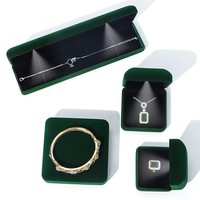 Scatola per Gioielli in Velluto con Luce LED Personalizzabile, Confezione per Anelli, Collane, Ciondoli e Bracciali per Branding, Vendita all'Ingrosso
