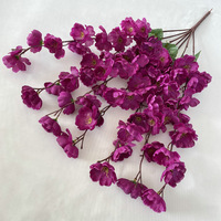 Ramas de Flores de Durazno Artificiales de Seda Hechas a Mano, Tallos Florales Realistas para Decoración de Bodas, Hogar y Eventos