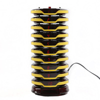 Système de téléavertisseur sans fil pour restaurant 10 buzzers longue portée 600 mètres Système d'appel étanche pour Food Truck Bar Cafe Shop