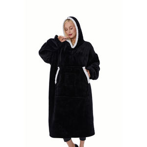 ผ้าห่มสวมใส่สบายพร้อมแขนเสื้อปอนโชขนแกะ,ผ้าห่มคลุมด้วยผ้าสำหรับผู้หญิงผู้ชาย Wathing TV Lounging อ่านหนังสือ - Product Image 2