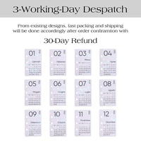 Hongbo Best Seller – Tableau de bord en plastique A6 pour classeurs à 3 anneaux, avec 12 mois, format insert pour feuilles mobiles, en italien (édition 2027)