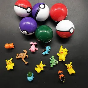 2023 Groothandel Capsule Speelgoed 5 Cm Plastic Pika Chu Poke Mon Ball Met Cartoon Gepokemeerd Figuur Speelgoed Binnen