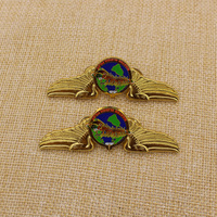 Broches personnalisées en métal moulé sous pression avec ailes 3D, design émaillé, style féerique, objet de collection artistique, impression typographique, placage personnalisé