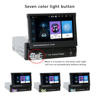 Navigation android 1 din 7 pouces écran tactile rétractable automatique voiture MP4 MP5 Radio lecteur vidéo avec BT gps support android