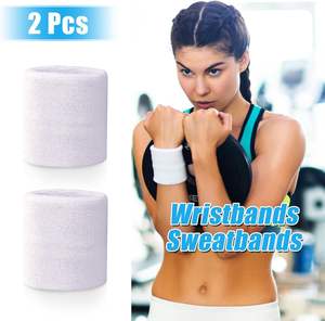2 pezzi fasce per il sudore bracciale per il Fitness bracciale sportivo in morbido cotone per la pallamano da Tennis in palestra per uomo e donna - Product Image 4