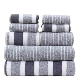 Ensemble de serviettes de bain en polaire corail 8 pièces, luxe, haute qualité, doux, respectueux de la peau, sans peluchage, anti-décoloration, usage quotidien - Product Image 4