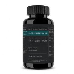 Cápsulas Veganas de Potasio, Magnesio y Zinc, Suplemento Dietético para Adultos, Apoyo para el Sueño y la Memoria - Product Image 1