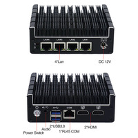 Mini PC YanLing In-tel J1360 Quad Core 4 LAN sans ventilateur avec prise en charge Pfsense AES-NI Produit vedette de CES 2019 en stock