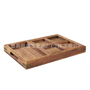 Cross-border wooden fruit <b>tray</b>, household <b>tray</b>, hearth <b>tea</b> <b>tray</b>, fruit cake and dessert wooden <b>tray</b>, storage and organization - Product Image 5