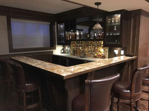 Tuile en bois pétrifié translucide en pierre de luxe - Product Image 1