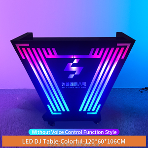 Bàn DJ di động điều khiển bằng giọng nói, có đèn LED, kiểu quầy bar phát sáng, dành riêng cho DJ, dùng cho quán bar, hộp đêm - Product Image 5