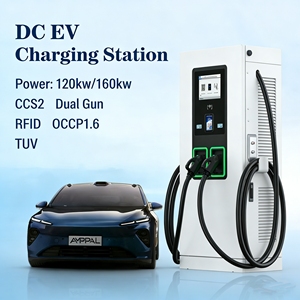 Station de recharge rapide universelle pour véhicules électriques 120 kW 160 kW CC, chargeur de voiture 250 A <span class=keywords><strong>Phase</strong></span> 3 à montage au sol avec câble de 5 m pour parking public - Product Image 2