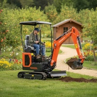 Mini-excavatrice certifiée EPA/Euro 5 de 1000 kg, FE910, commande hydraulique pilote, petite pelle avec moteur diesel Koop/B&S essence