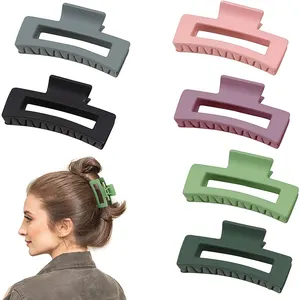 SongMay Wholesale Transparent Square Hair claw clips for women accessories solid color square rectangle hair clips