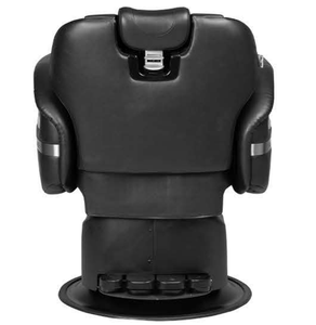 Full <b>Black</b> Leather Base Rotation Styling Luxury Modern Heavy Duty Electric Barber Salon Gym <b>Chair</b> Ergonomic Height Adjustable - Product Image 3