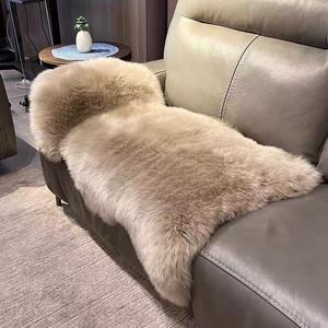 <span class=keywords><strong>Coussin</strong></span> de siège irrégulier en fausse fourrure, <span class=keywords><strong>coussin</strong></span> de canapé moelleux irrégulier, tapis antidérapant <span class=keywords><strong>pour</strong></span> chaise, chambre, baie vitrée, salon - Product Image 1