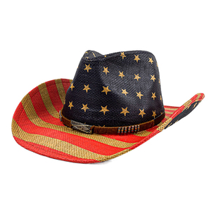 <span class=keywords><strong>Chapeau</strong></span> <span class=keywords><strong>de</strong></span> cowboy en <span class=keywords><strong>paille</strong></span> tressée en gros avec bande décorative pour fête <span class=keywords><strong>de</strong></span> carnaval - Product Image 3