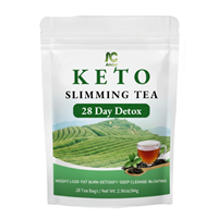 Sachets de thé minceur Keto – Détoxification 28 jours, soutien à la perte de poids et à la combustion des graisses, 84g, Infusion aux herbes, Soulagement profond des ballonnements, Approvisionnement en vrac