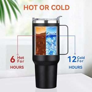 40 Oz Stainless Steel Tumbler With Handle, Vacuum Insulated Tumblers Bulk, Reusable <b>Double</b> <b>Wall</b> Travel Coffee <b>Mug</b> - Product Image 4