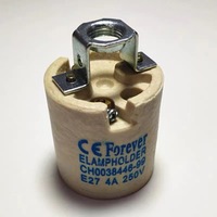 Douille de lampe en céramique certifiée CE, résistante aux hautes températures, borne en cuivre M10, pour lampes E14/E27, 110-250V, garantie 2 ans