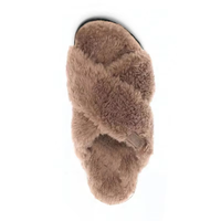 CUSTOM peluche fourrure confortable bout ouvert maison chaussures intérieur extérieur Faux lapin mode fourrure chaud confortable sans lacet liège pantoufles