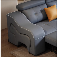 Canapé d'Angle Moderne Multifonctionnel pour Salon, Canapé-Lit en Cuir avec Rangement pour Maison et Hôtel