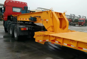 Semi-remorque <span class=keywords><strong>à</strong></span> plateau surbaissé hydraulique détachable en acier <span class=keywords><strong>à</strong></span> 3 essieux de 40 pieds, remorque de camion lourd, remorque de chargement bas, camion <span class=keywords><strong>à</strong></span> <span class=keywords><strong>vendre</strong></span> - Product Image 6