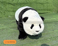 Robot Panda Animatronique de Simulation, Modèle de Panda en Peluche Électrique Marchant pour Parc d'Attractions et Centre Commercial