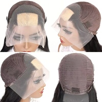 Pelucas de Cabello Humano 100% de Alta Calidad, Peluca con Frente de Encaje 13*4, 10-26 Pulgadas, 1B/613, Base Larga y Lisa para Mujeres Negras